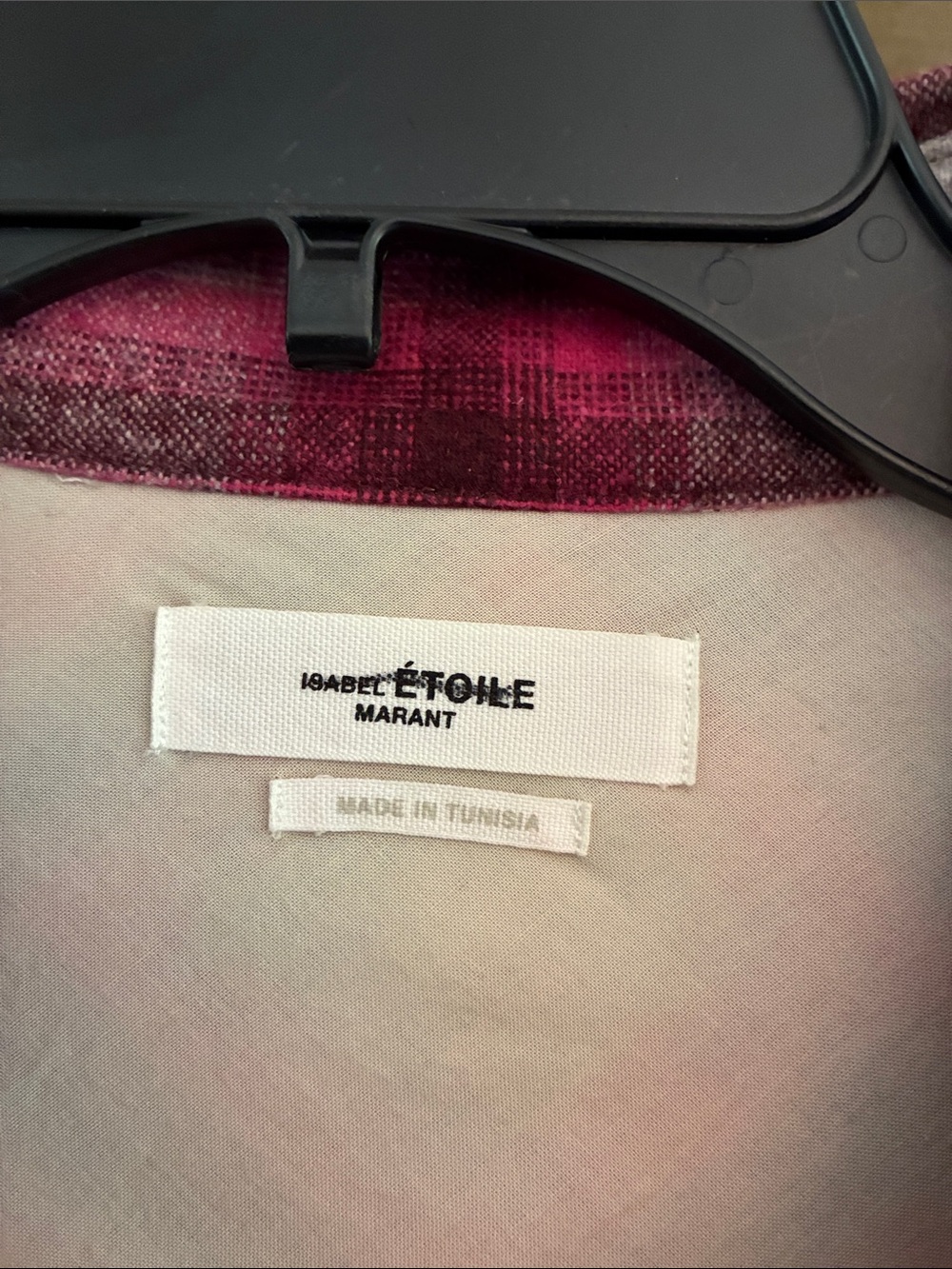 Isabel Marant Pink Plaid Button-Down Shirt - Picture 2 of 7